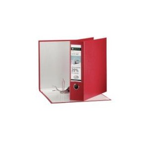 LEITZ REGISTRATORE 180° IN PLASTICA CON CUSTODIA - F.TO PROTOCOLLO DORSO 8 CM ROSSO (CONF.6)