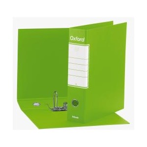 Registratori Oxford Esselte - F.to protocollo - dorso 8 cm - f.to utile 23x33cm verde LIME (conf.6)