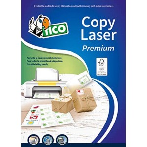 AUTOADESIVE A4 CON MARGINI F.TO 105X72 - ETICHETTE PER FOGLIO 8 (100PZ.)INKJET/LASER/COPY