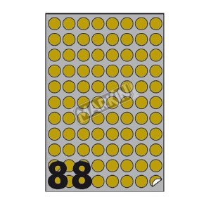 CF8800 ETICHETTE LGR300 LASER ORO rotonde dim. 20