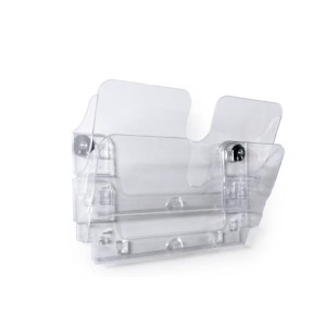 Espositore da parete FLEXIPLUS 2 A4 orizzontale magnetico trasparente