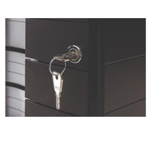 CASSETTIERA CON 3 CASSETTI IMPULS NERA (1 CASSETTO CON CHIAVE)