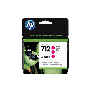 HP 712 3-Pack 29-ml Magenta DesignJet Ink Cartridge