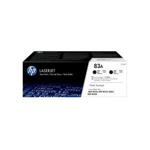 HP 83A 2-pack Black Original LaserJet Toner Cartridge (CF283AD)